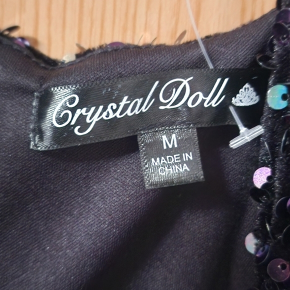 Crystal Doll Black Sequin Bodycon Mini Dress - Picture 5 of 7